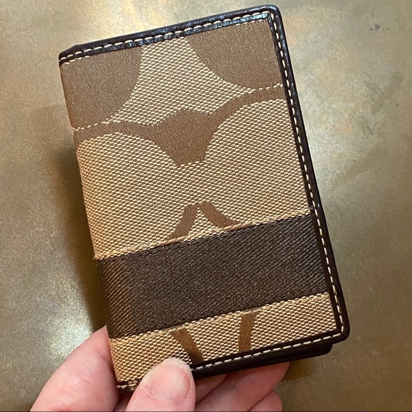 Mens COACH Wallet Business Credit Card Bifold Logo - Picture 11 of 11